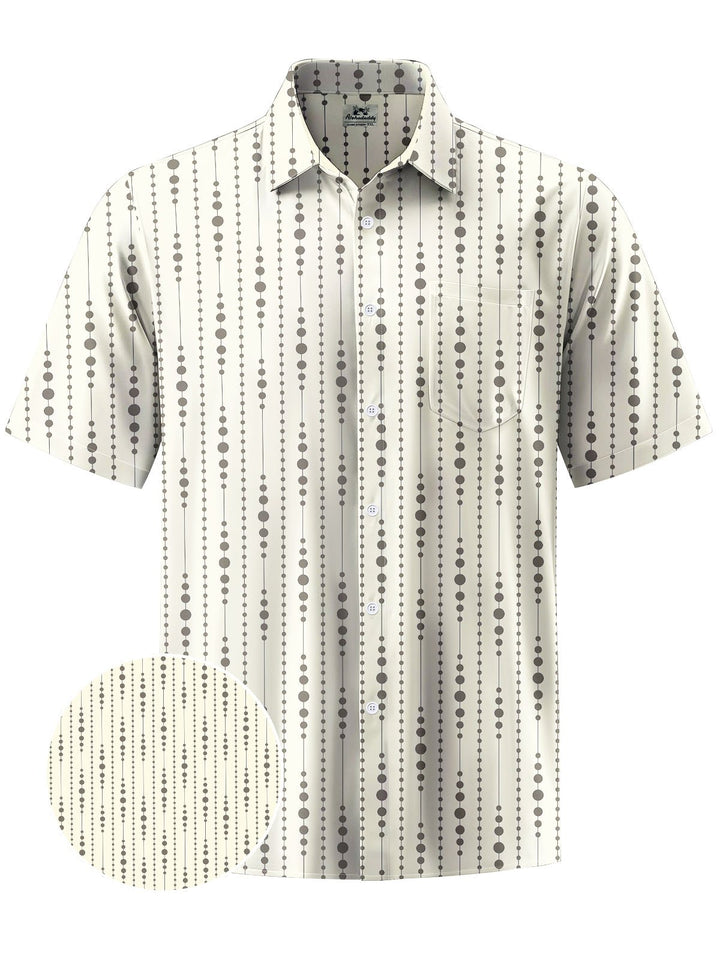 Alohadaddy® Casual Stripe Printed Chest Pocket Men&