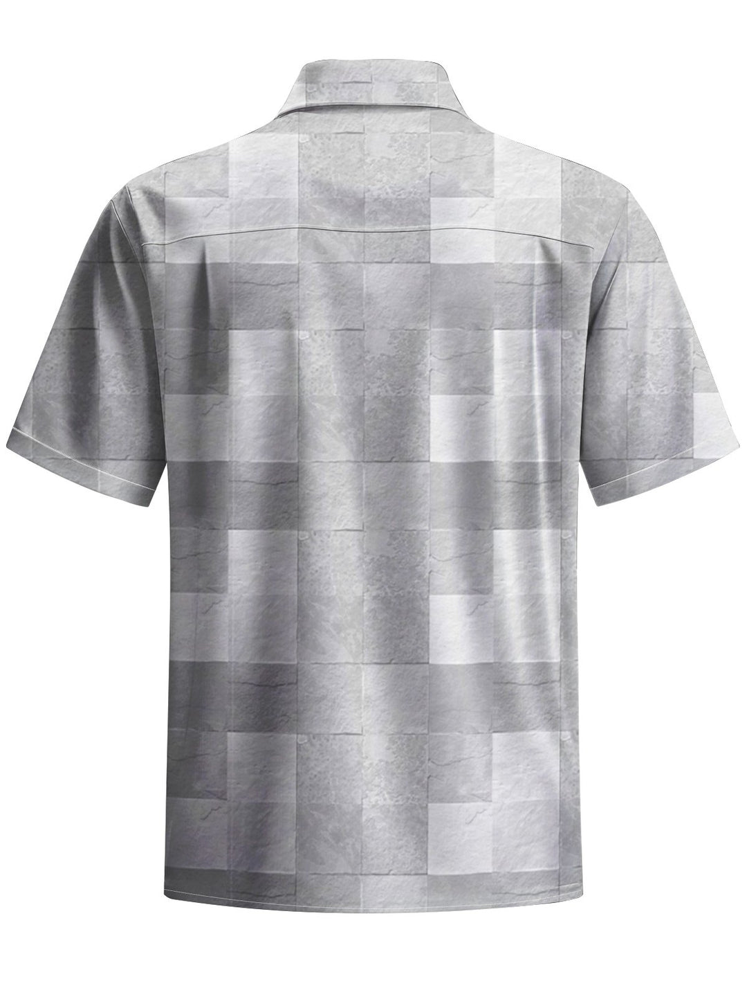 Alohadaddy® Casual Geometric Art Print Chest Pocket Mens Short Sleeve Shirt Big &amp; Tall