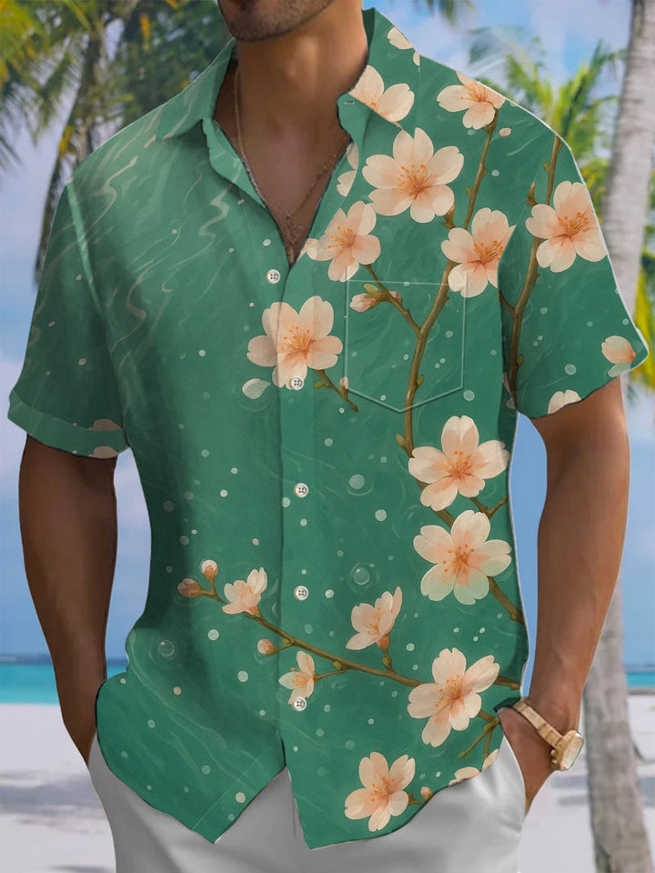 Alohadaddy® Hawaiian Floral Art Moisture Wicking Men&
