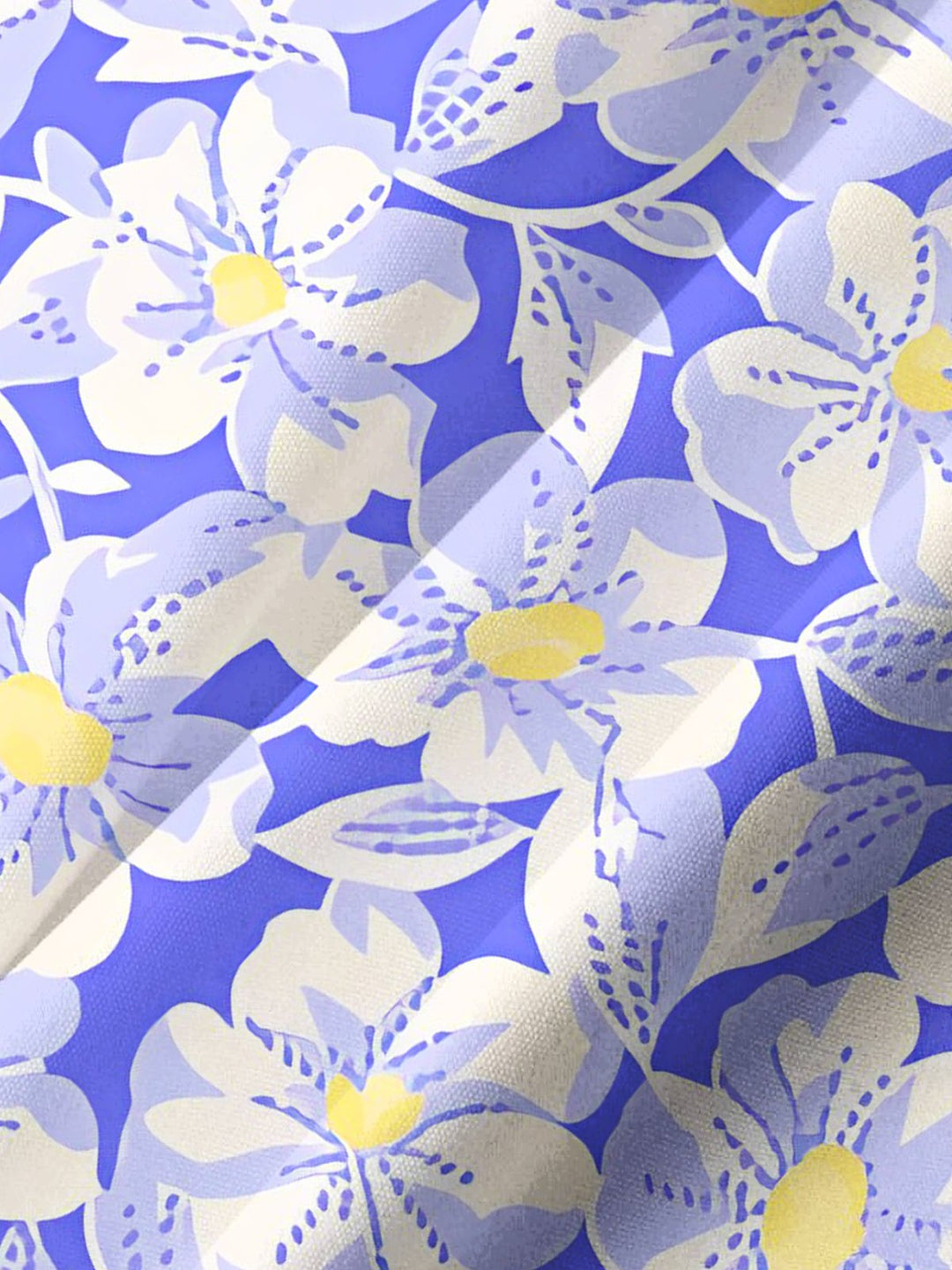 Alohadaddy® Hawaiian Flowers Art Print Chest Pocket Mens Short Sleeve Shirt Big &amp; Tall