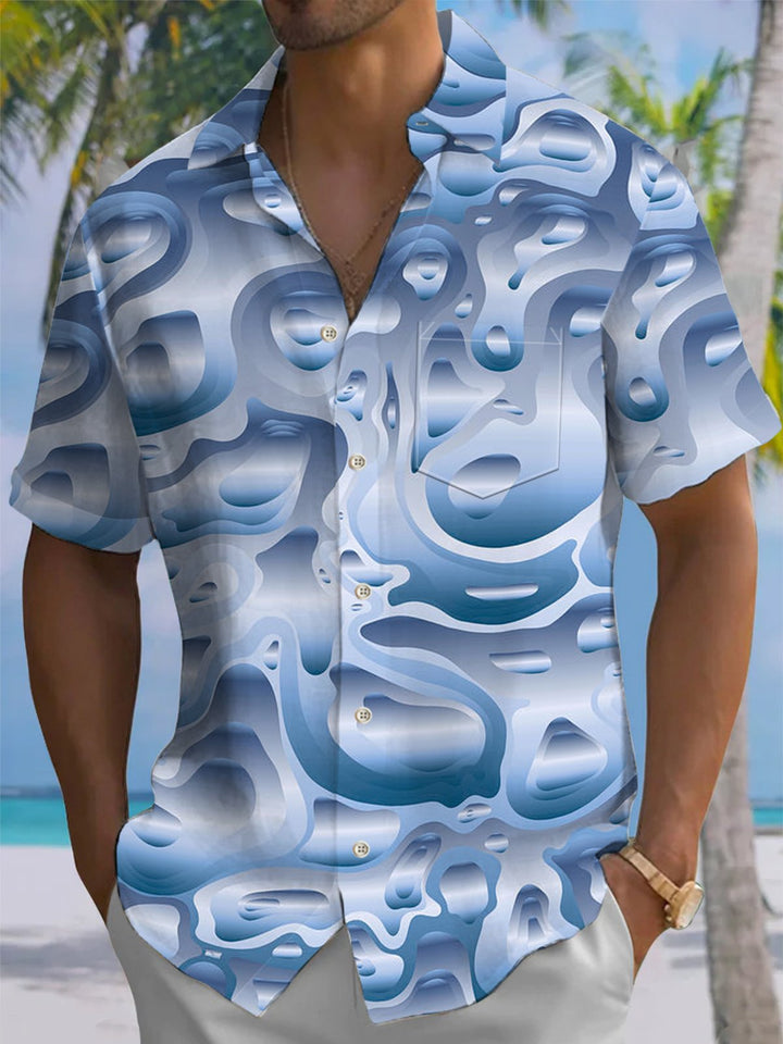 Alohadaddy® Casual Abstract Geometric Art Print Stretch Men&