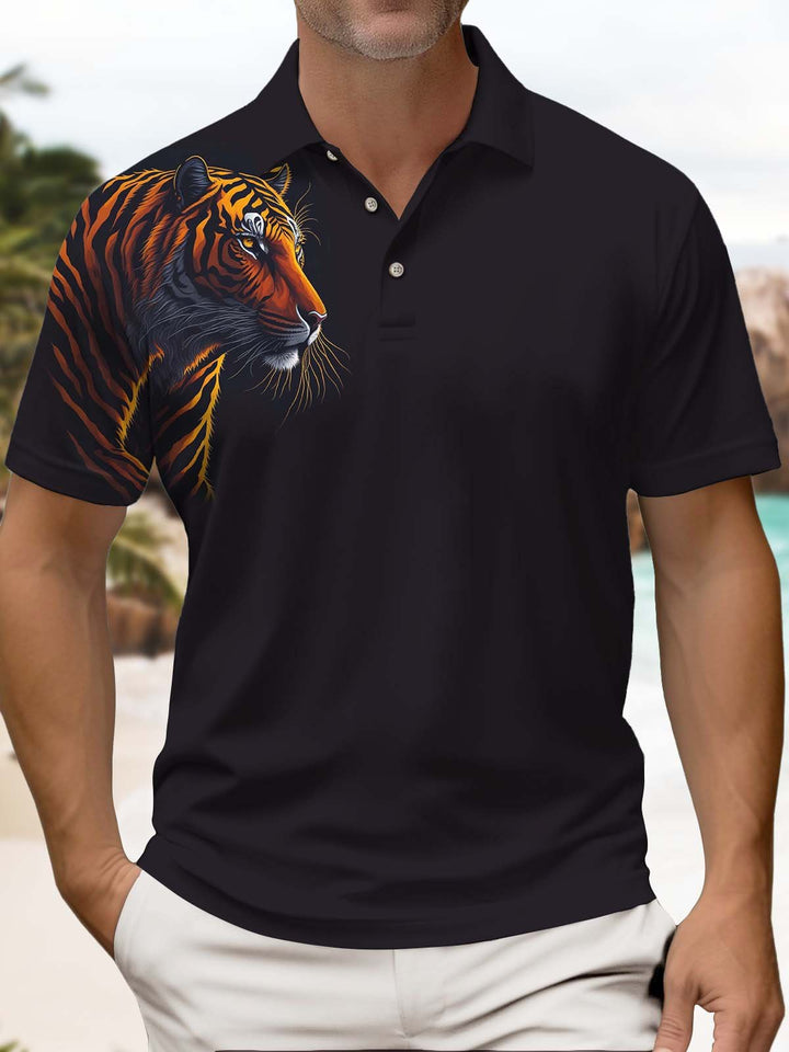 Alohadaddy® Casual Tiger Print Art Stretch Men&