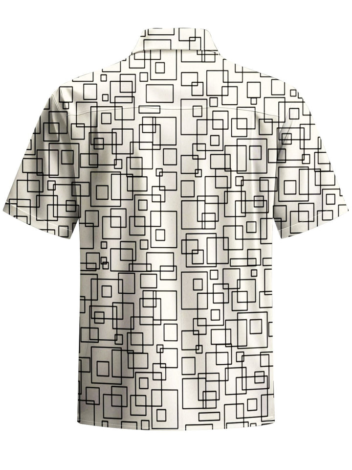 Alohadaddy® Casual Geometric Art Print Stretch Pocket Men&