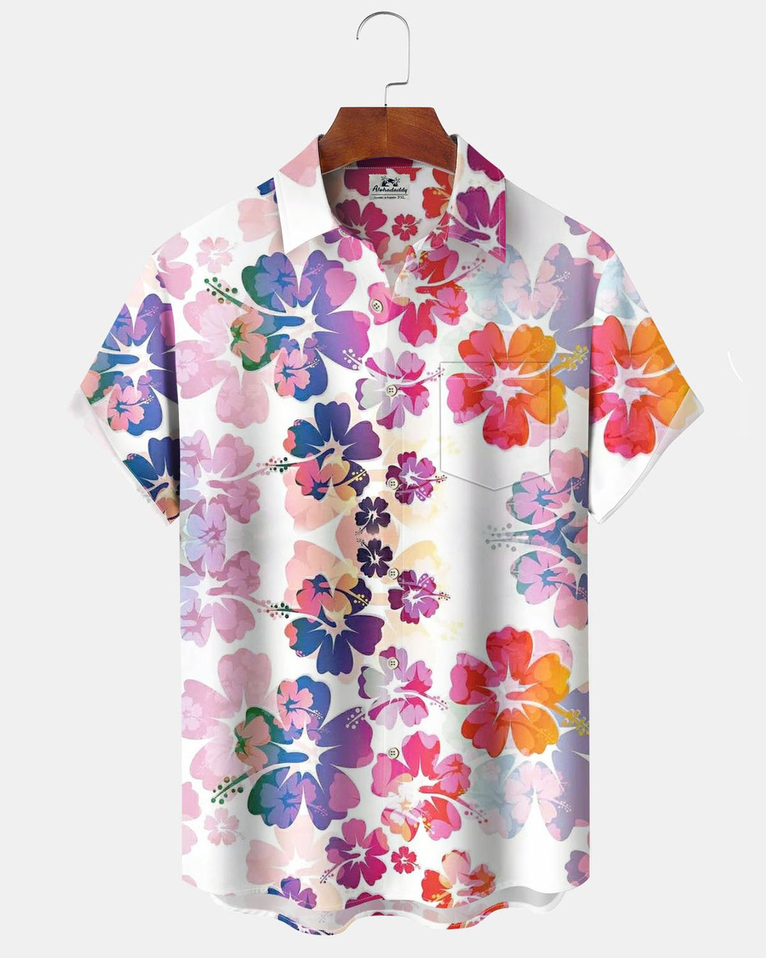 Alohadaddy® Casual Floral Print Art Button Pocket Cardigan Men&