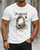 Alohadaddy® Men's Casual Retro Street-Style Rock Headphone Graphic Short-Sleeve T-Shirt