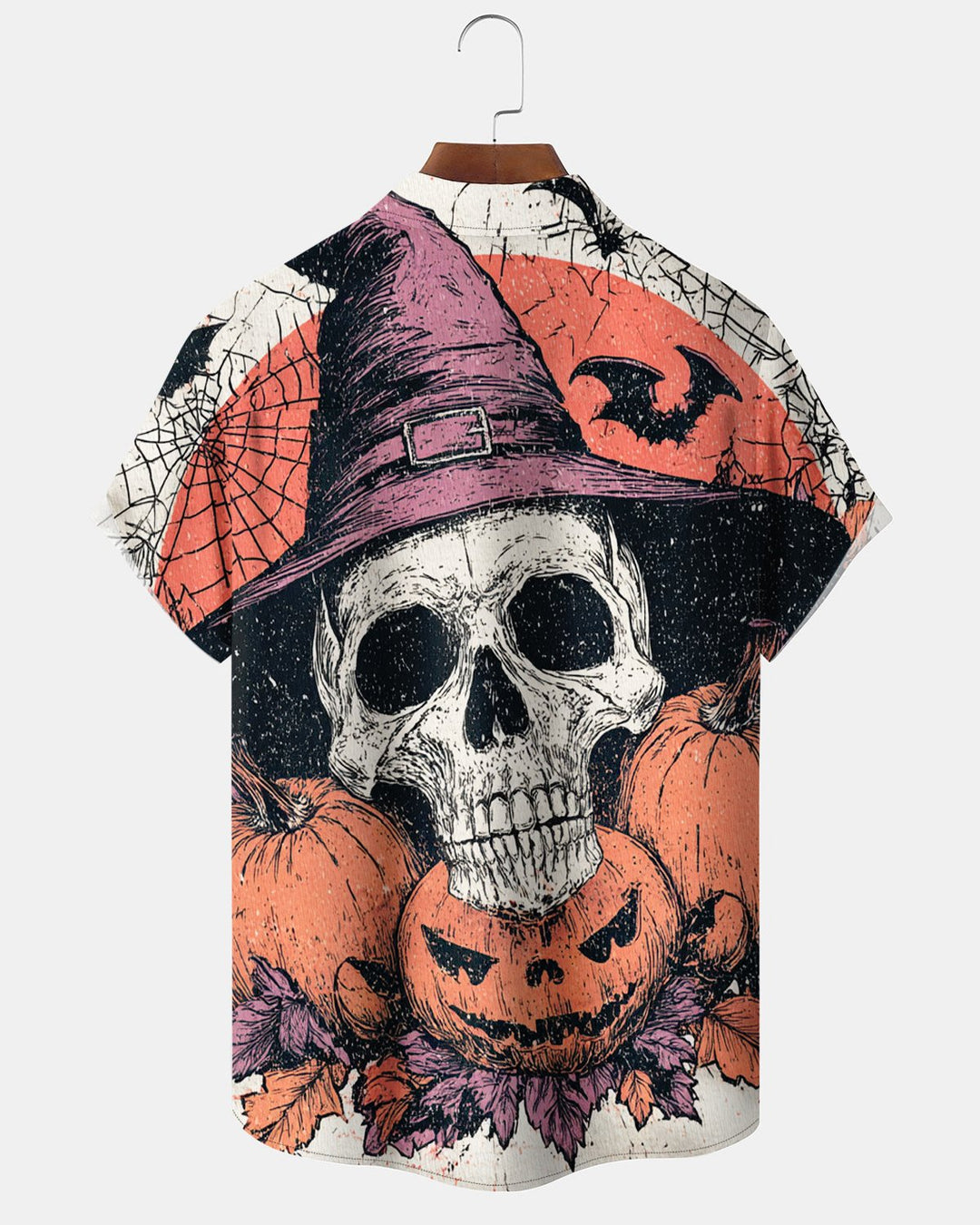 Alohadaddy® Halloween Skull and Pumpkin Print Men&