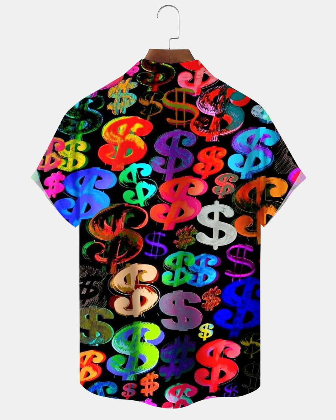 Alohadaddy® Casual Abstract Neon Graffiti Dollar Print Men&