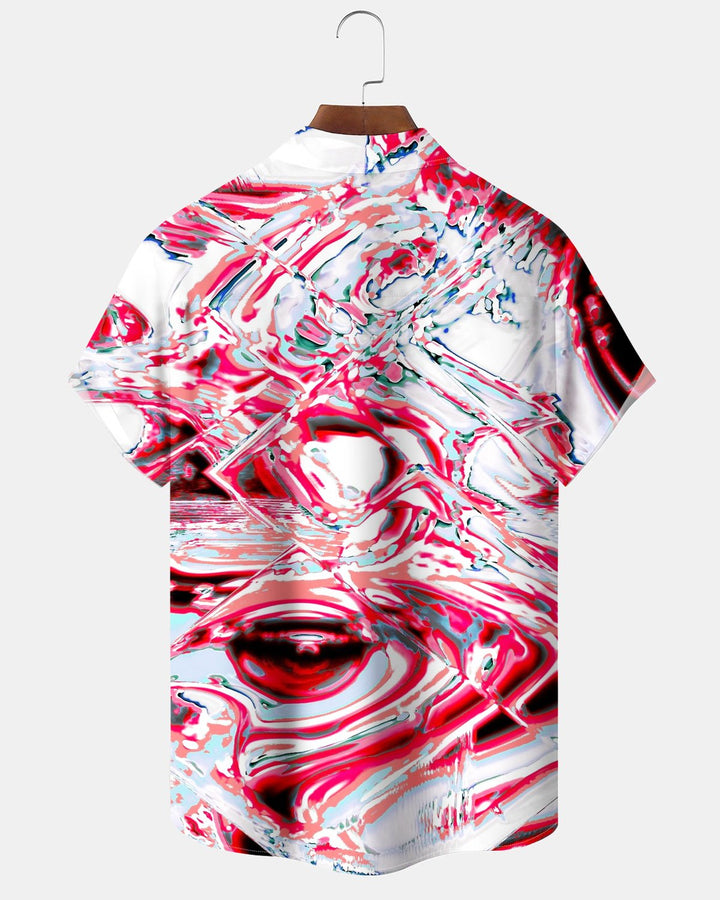 Alohadaddy® Casual Abstract Liquid Metal Print Men&