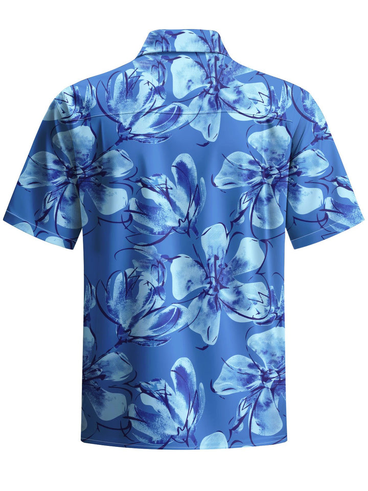 Alohadaddy® Hawaii Floral Print Chest Pocket Men&