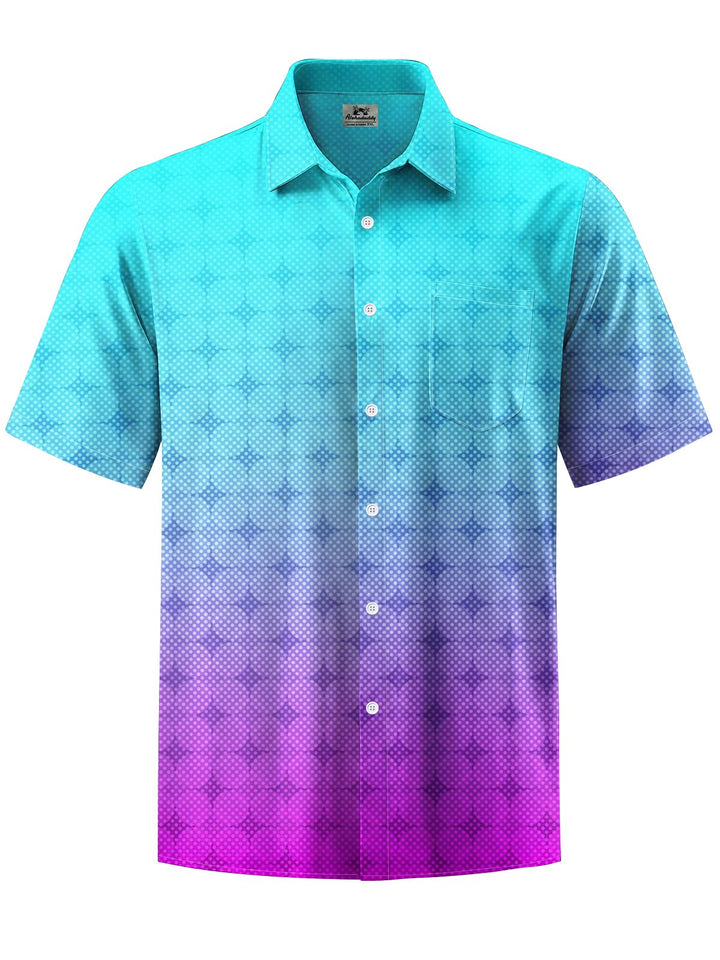 Alohadaddy® Casual Gradient Geometric Art Print Men&