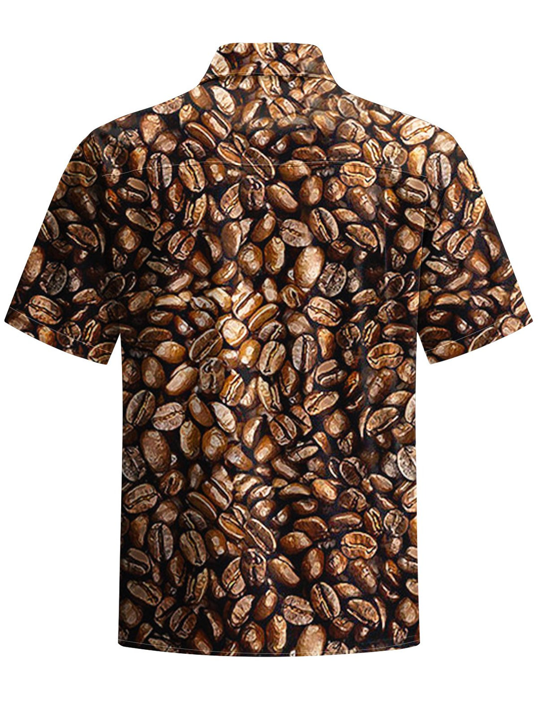 Alohadaddy® Vintage Coffee Bean Art Print Chest Pocket Stretch Men&