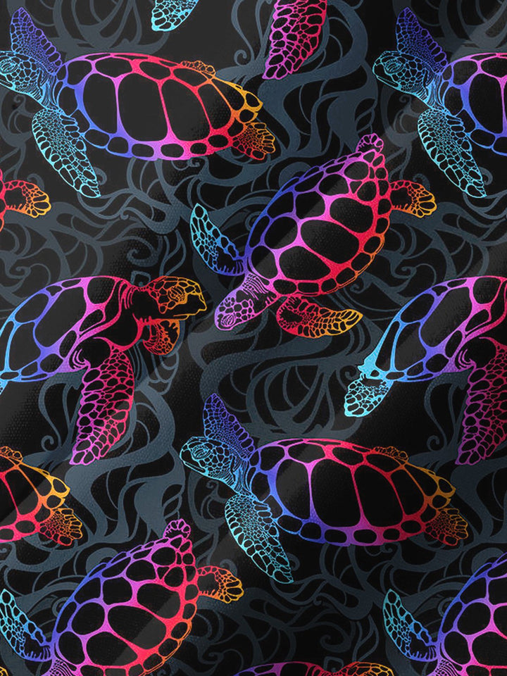 Alohadaddy® Casual Turtle Print Art Pocket Stretch Men&