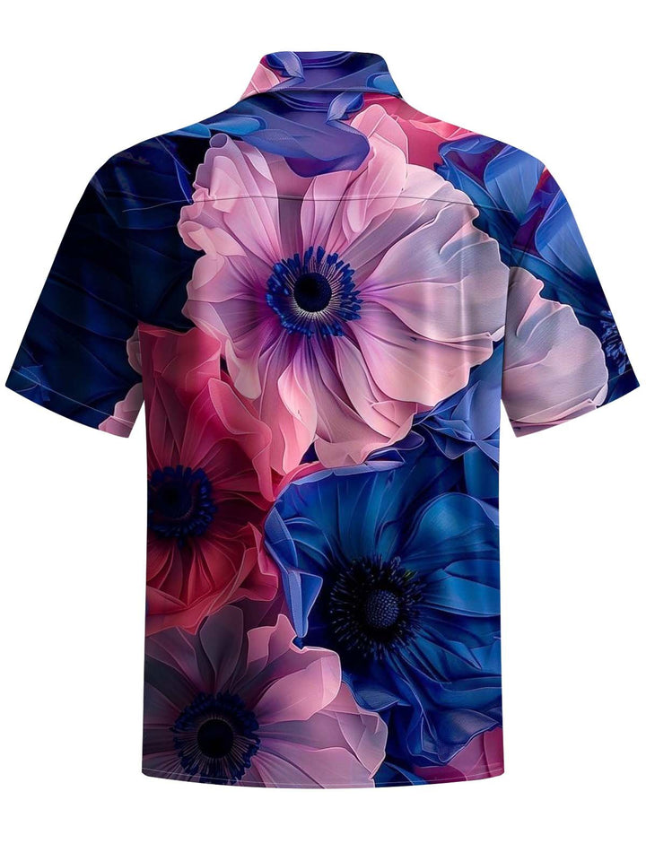 Alohadaddy® Casual Flower Print Art Pocket Stretch Men&