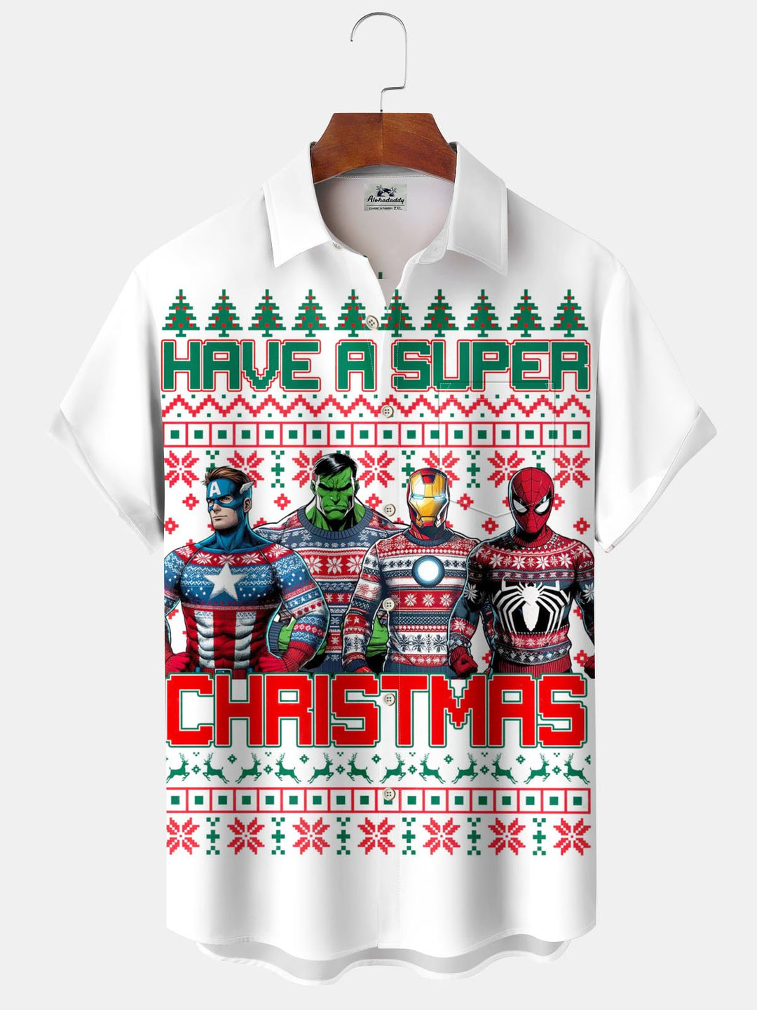 Alohadaddy® Holiday Christmas Cartoon Print Pocket Stretch Men&