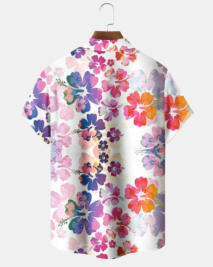 Alohadaddy® Casual Floral Print Art Button Pocket Cardigan Men&