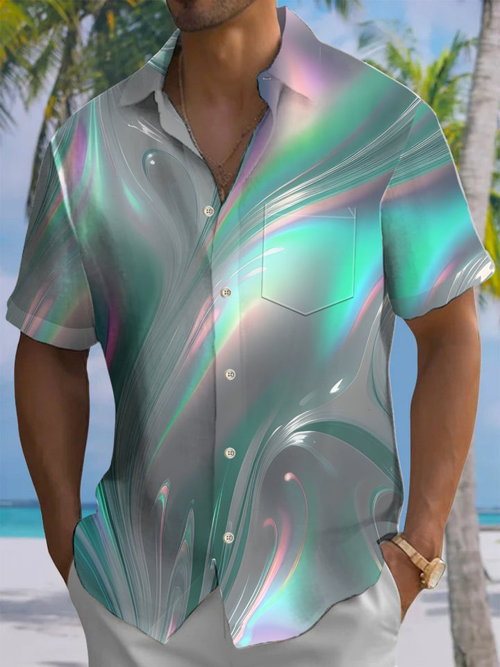 Alohadaddy® Hawaii Abstract Gradient Art Print Moisture Wicking Stretch Men&