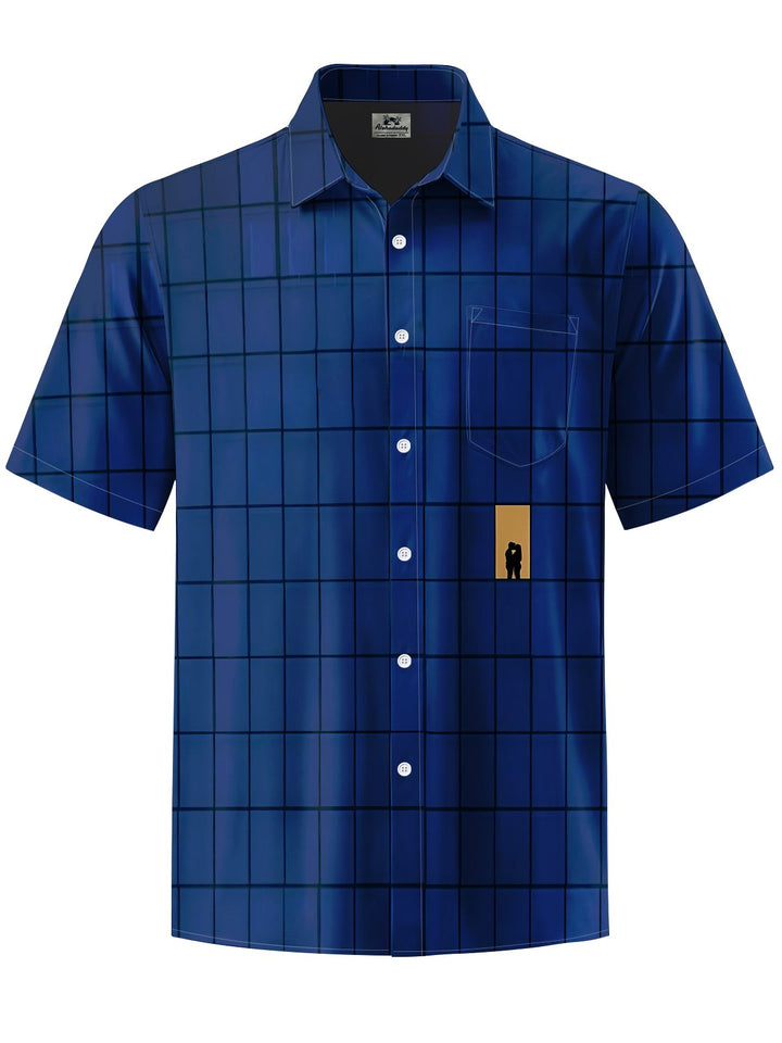 Alohadaddy® Casual Plaid Art Print Moisture Wicking Men&