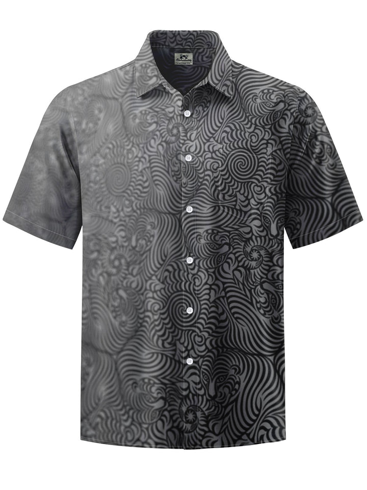 Alohadaddy® Vintage Tiger Art Print Chest Pocket Men&