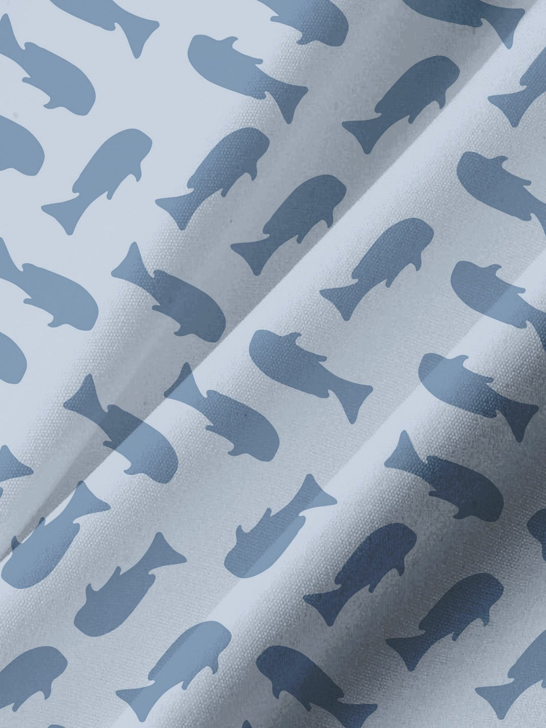 Alohadaddy® Hawaiian Casual Geometric Whale Art Print Chest Pocket Men&