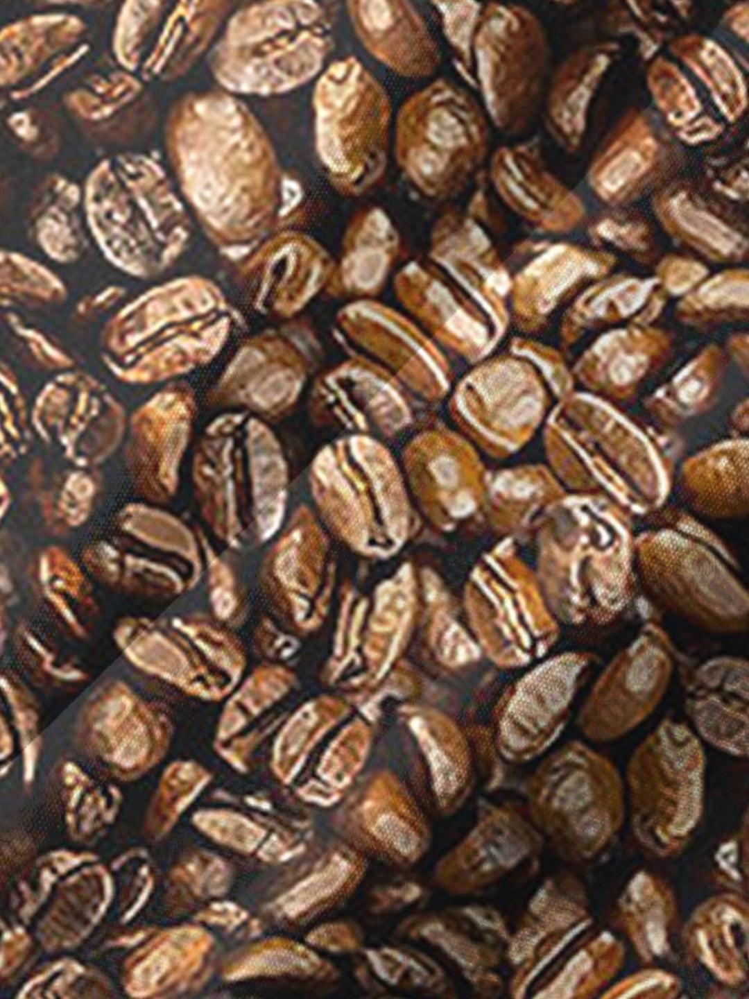Alohadaddy® Vintage Coffee Bean Art Print Chest Pocket Stretch Men&