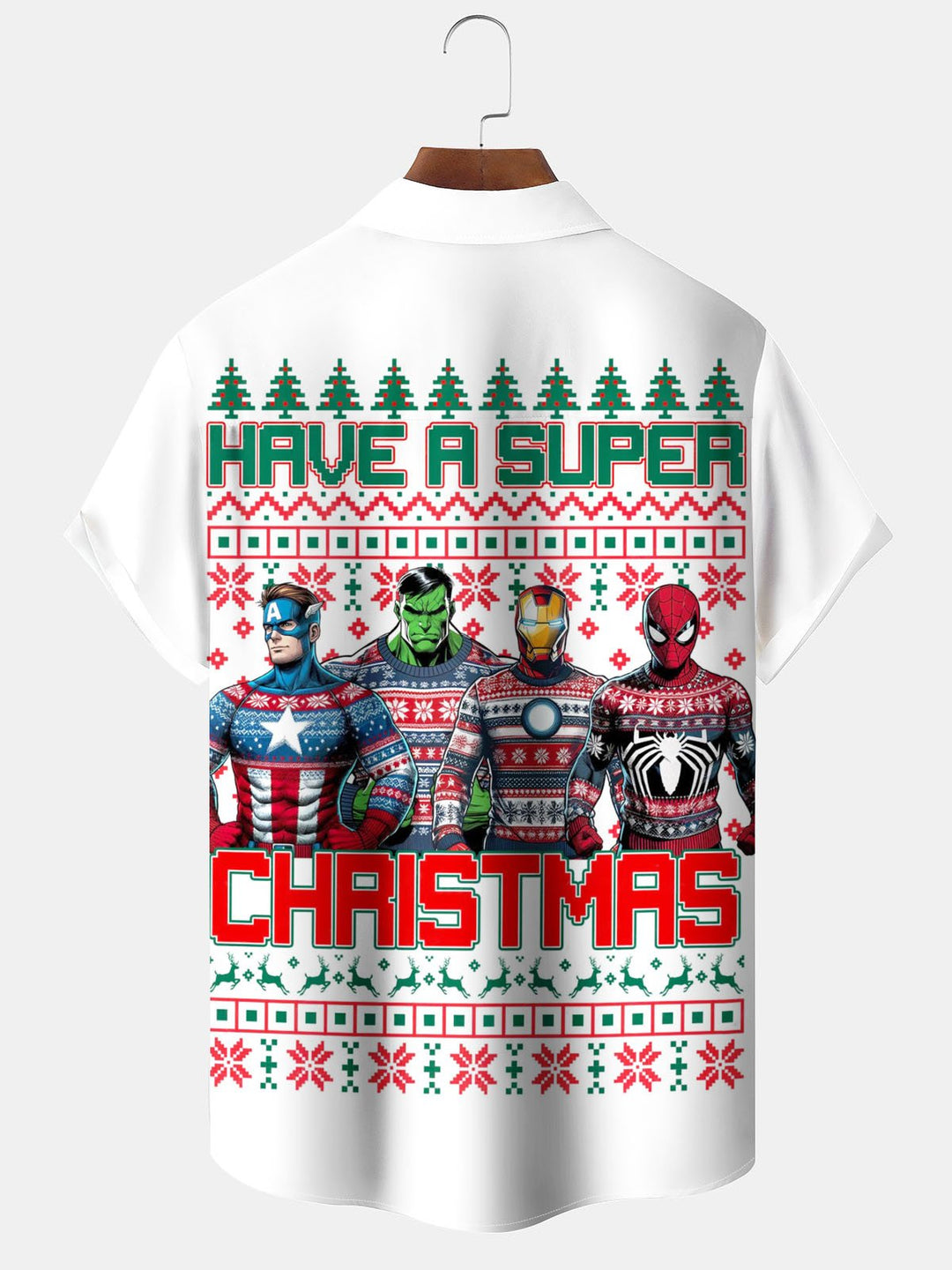 Alohadaddy® Holiday Christmas Cartoon Print Pocket Stretch Men&