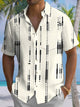 Alohadaddy® Casual Stripe Printed Chest Pocket Men's Short Sleeve Shirt Big & Tall