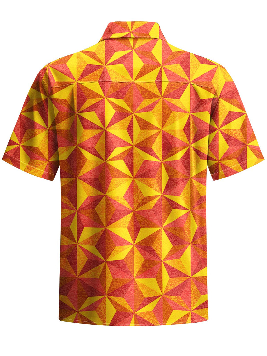 Alohadaddy® Casual Geometric Art Print Chest Pocket Men&