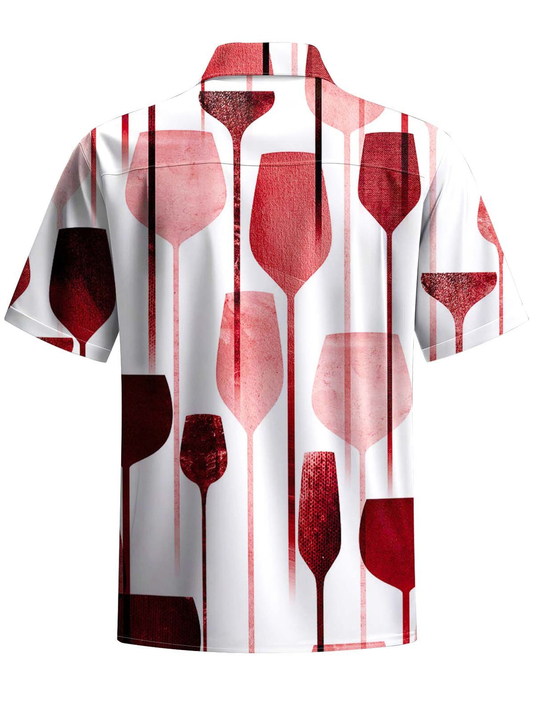 Alohadaddy® Vintage Wine Glass Printed Art Chest Pocket Men&