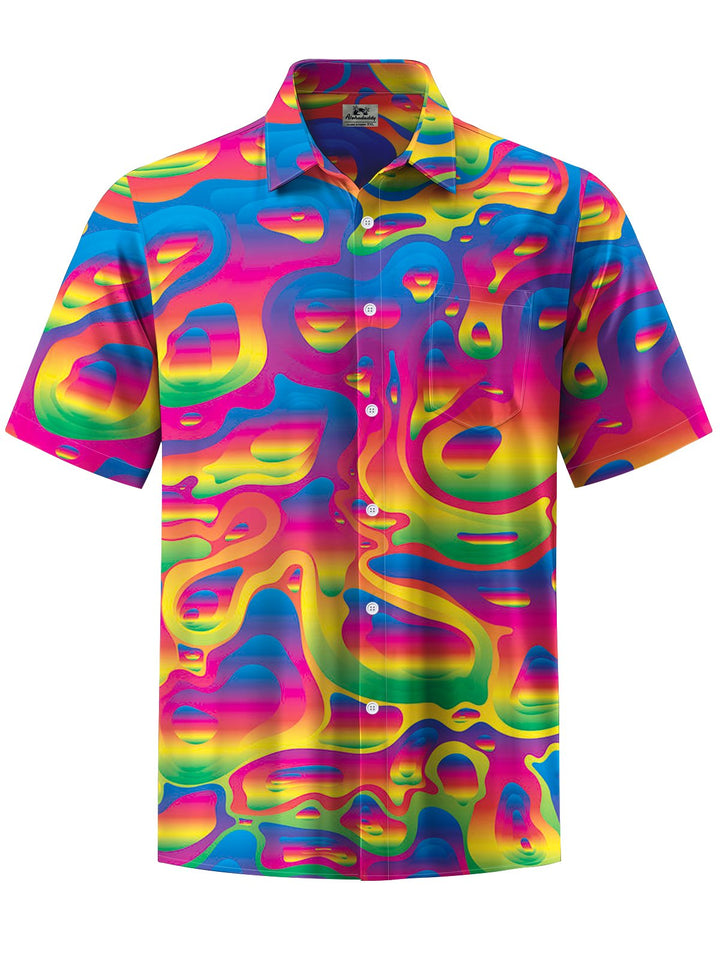 Alohadaddy® Casual Abstract Geometric Art Print Stretch Men&