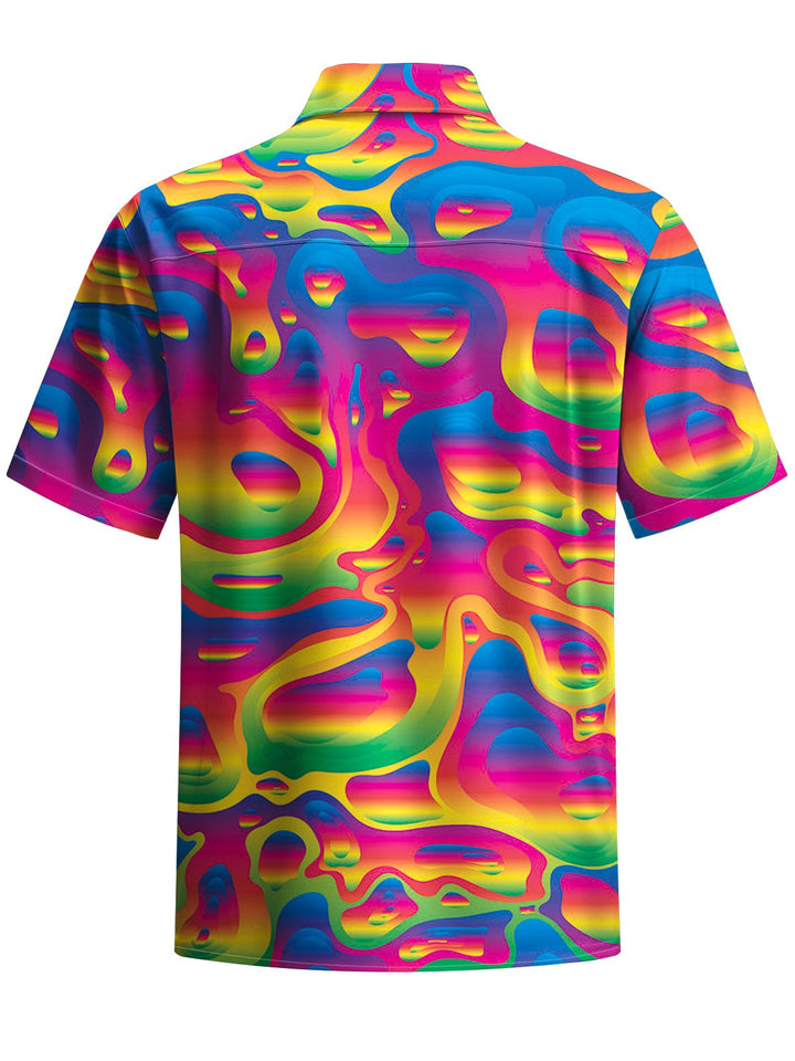 Alohadaddy® Casual Abstract Geometric Art Print Stretch Men&