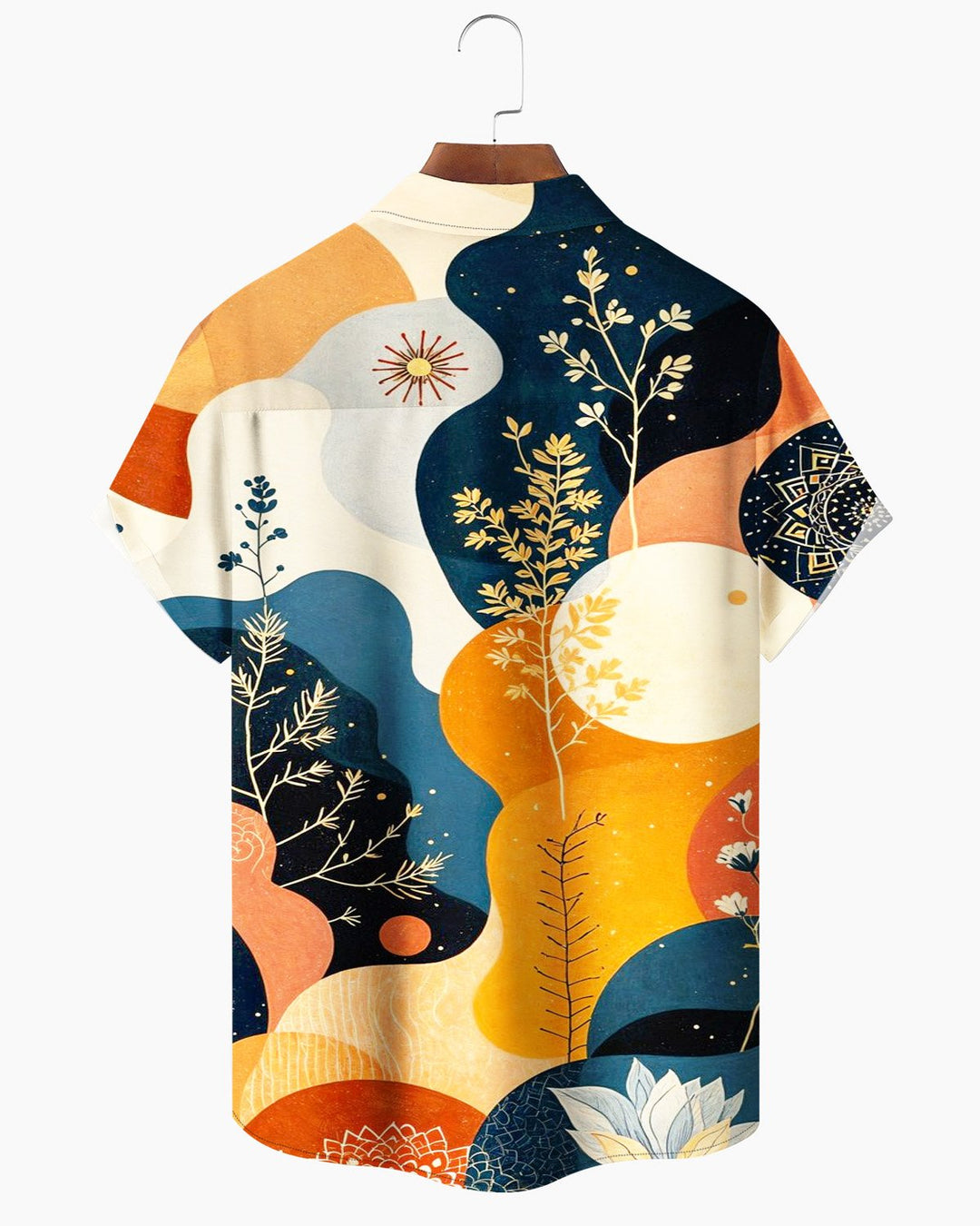 Alohadaddy® Casual Geometric Polka Dot Floral Print Men&