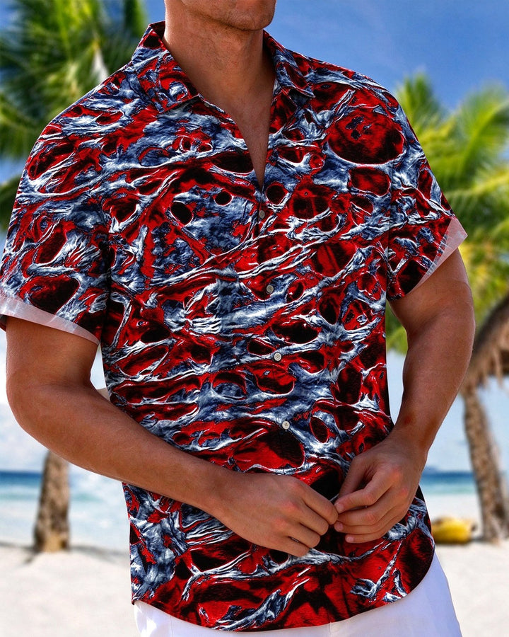 Alohadaddy® Retro Casual Abstract Art Print Men&
