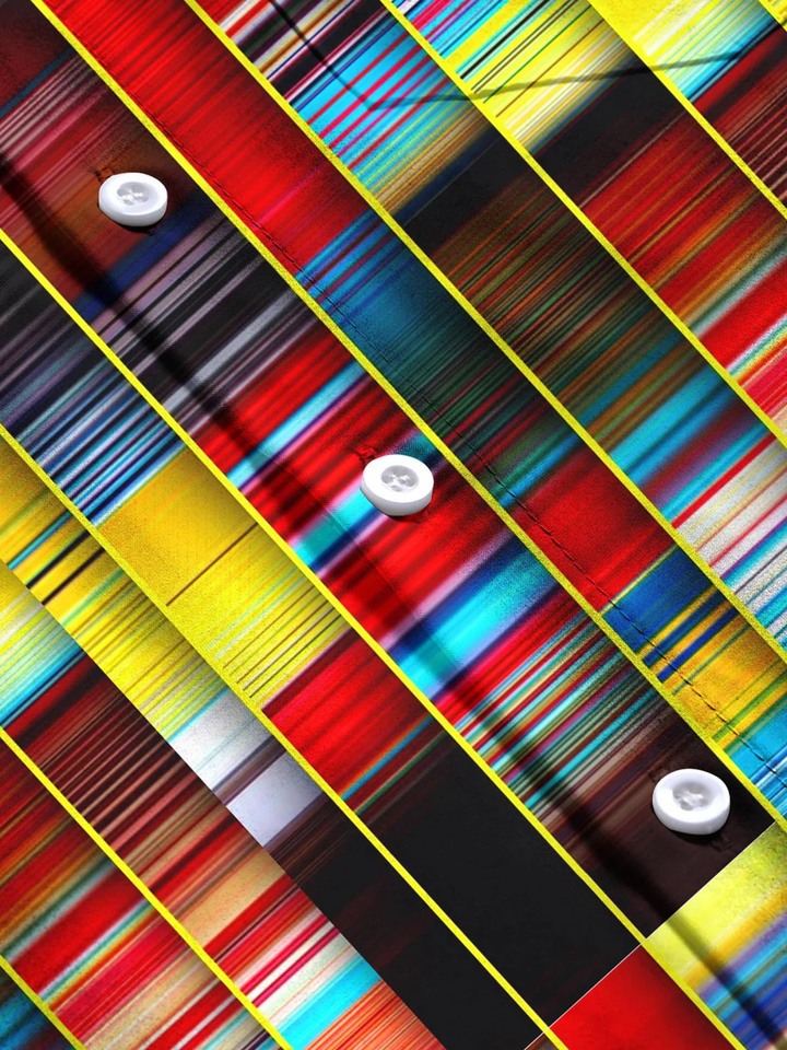 Alohadaddy® Casual Stripe Print Art Pocket Stretch Men&