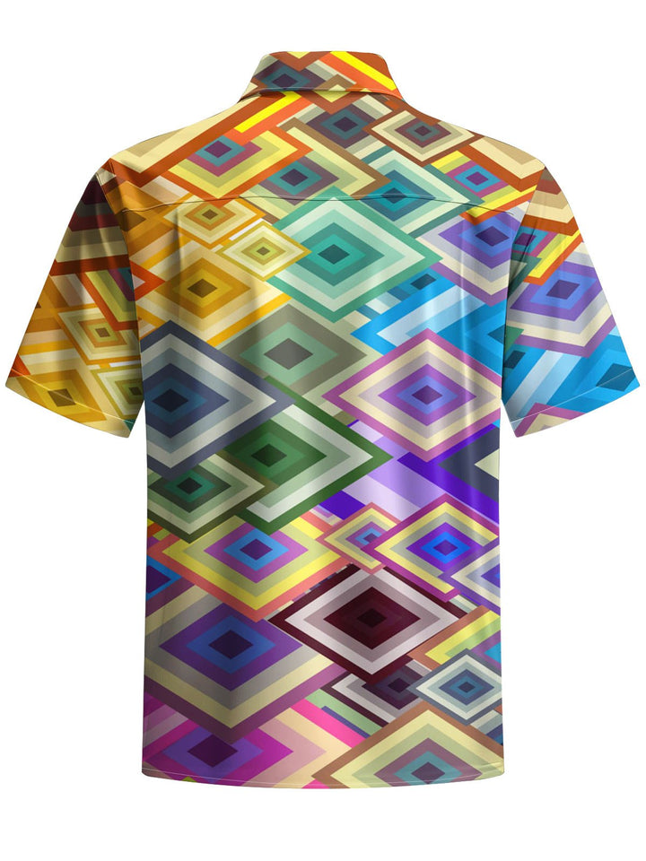 Alohadaddy® Casual Geometric Print Art Pocket Stretch Men&