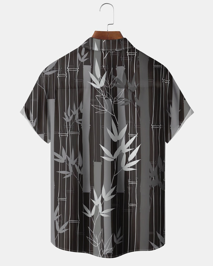 Alohadaddy® Casual Bamboo Print Art Button Pocket Cardigan Men&