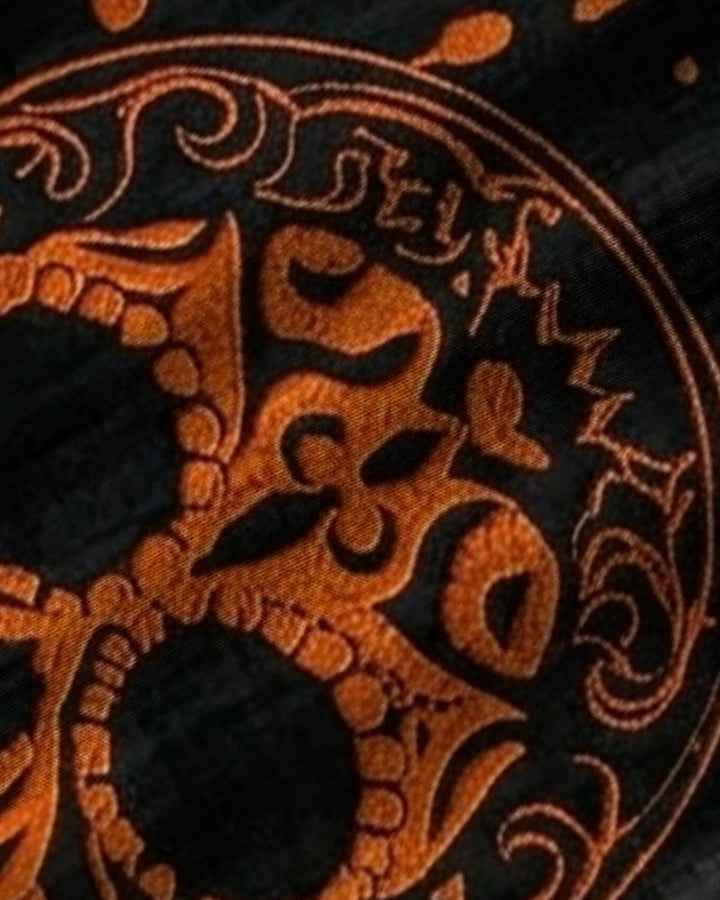 Alohadaddy® Halloween Skull and Pumpkin Print Men&