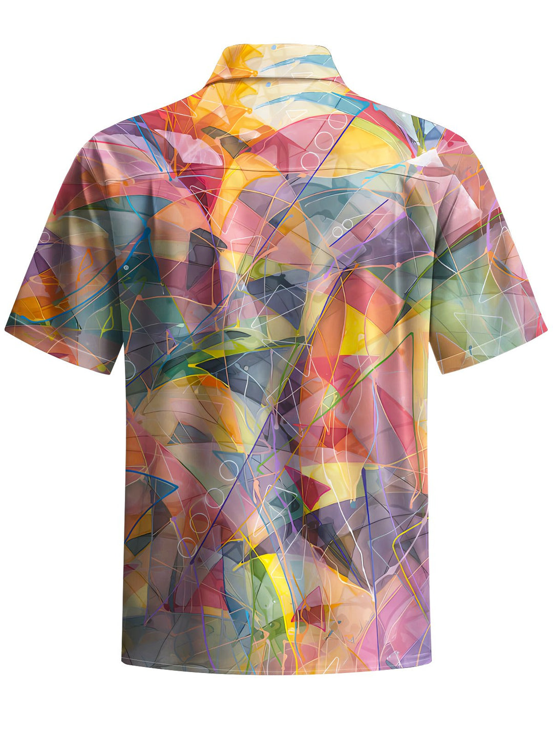 Alohadaddy® Casual Abstract Texture Art Print Chest Pocket Mens Short Sleeve Shirts Big &amp; Tall