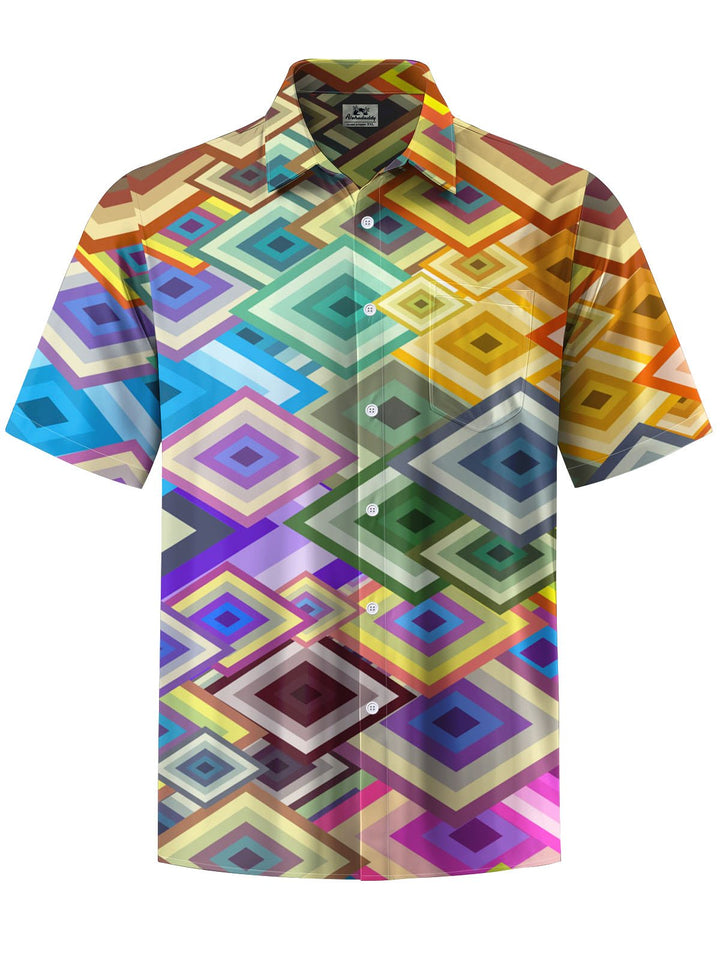 Alohadaddy® Casual Geometric Print Art Pocket Stretch Men&