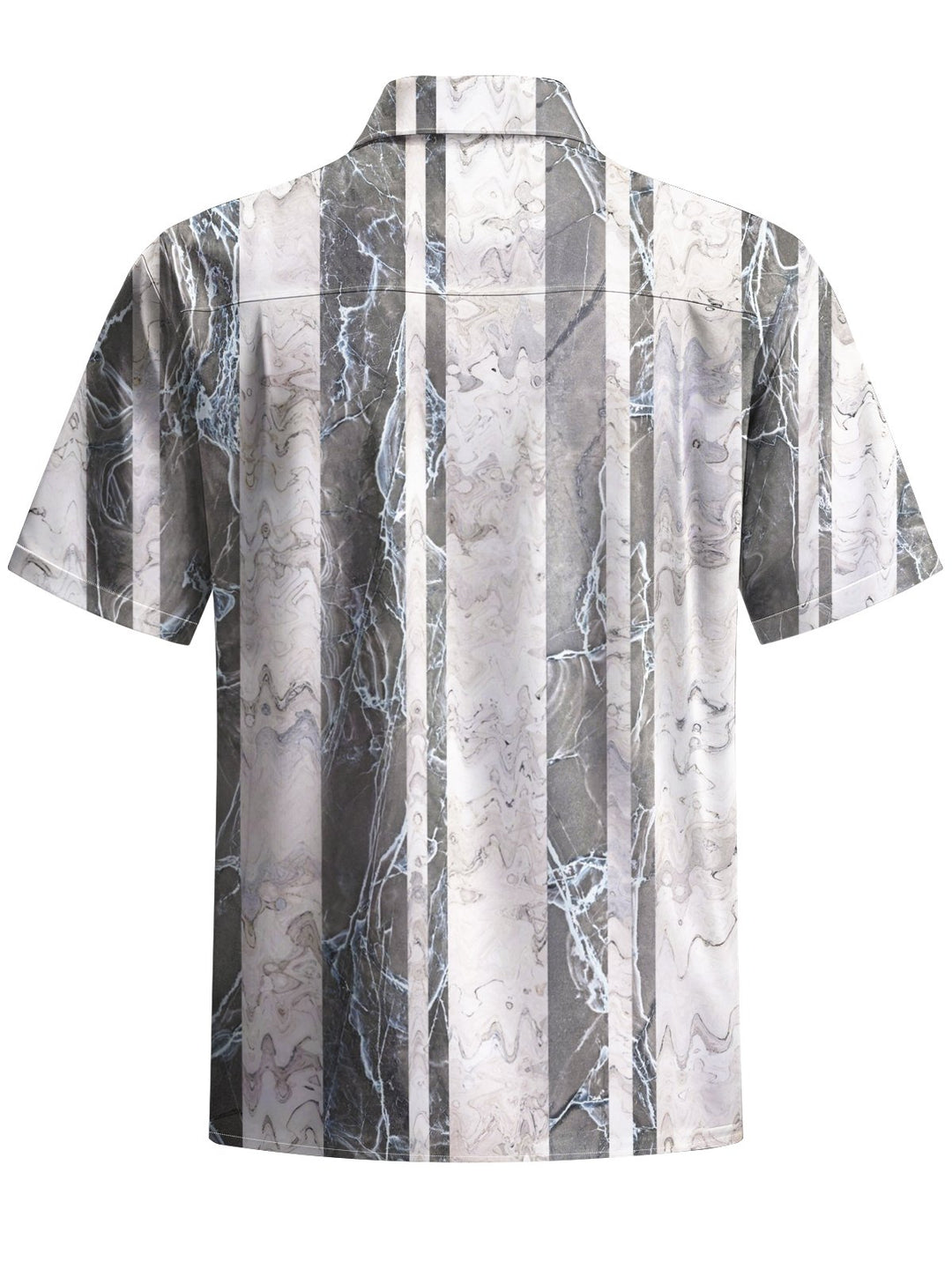 Alohadaddy® Casual Stripe Art Print Chest Pocket Men&