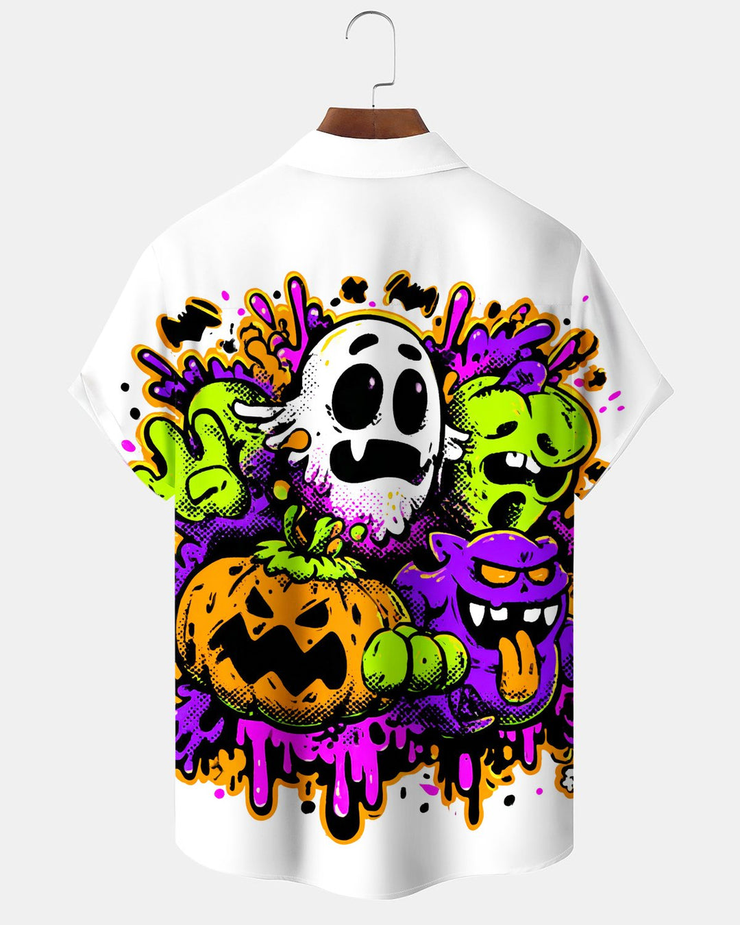 Alohadaddy® Halloween Ghost Pumpkin Print Men&