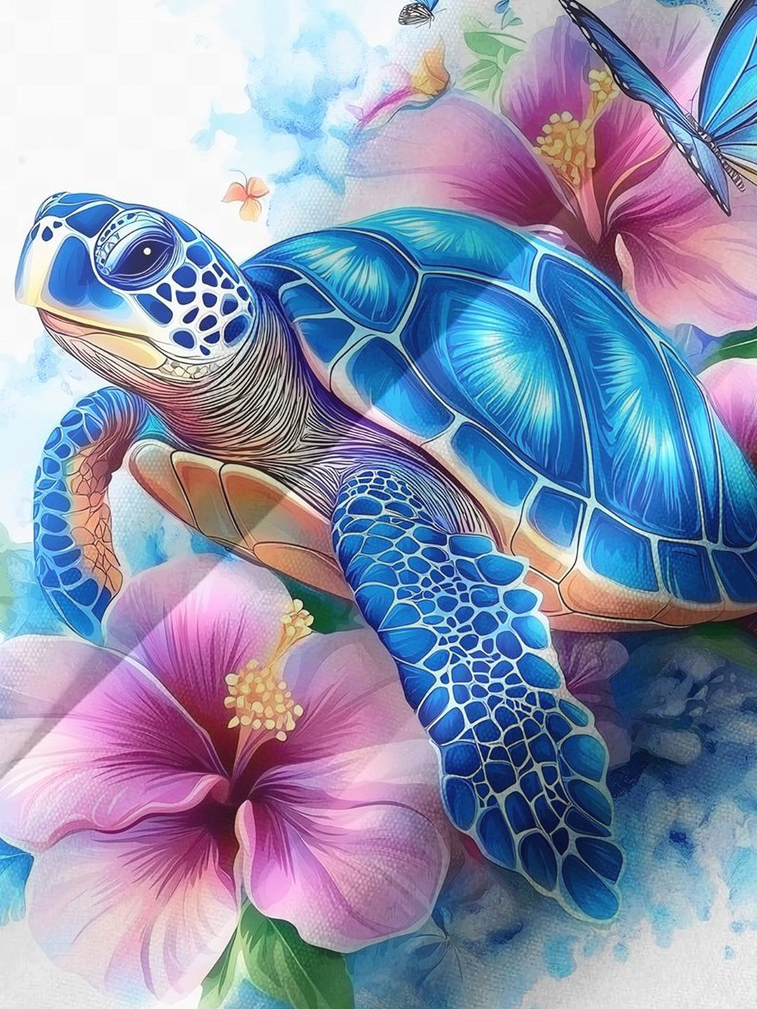 Alohadaddy® Casual Hawaiian Turtle Art Print Chest Pocket Men&