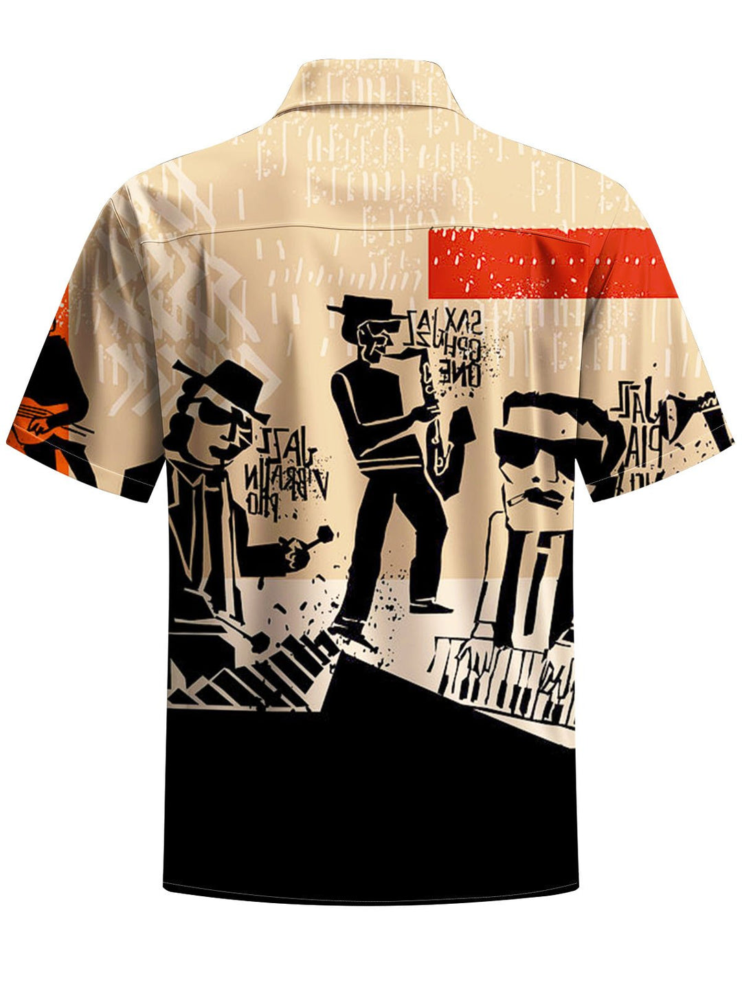 Alohadaddy® Retro Geometric Jazz Art Print Stretch Pocket Men&