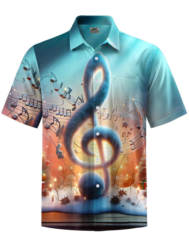 Alohadaddy® Vintage Musical Notes Print Art Pocket Stretch Men&