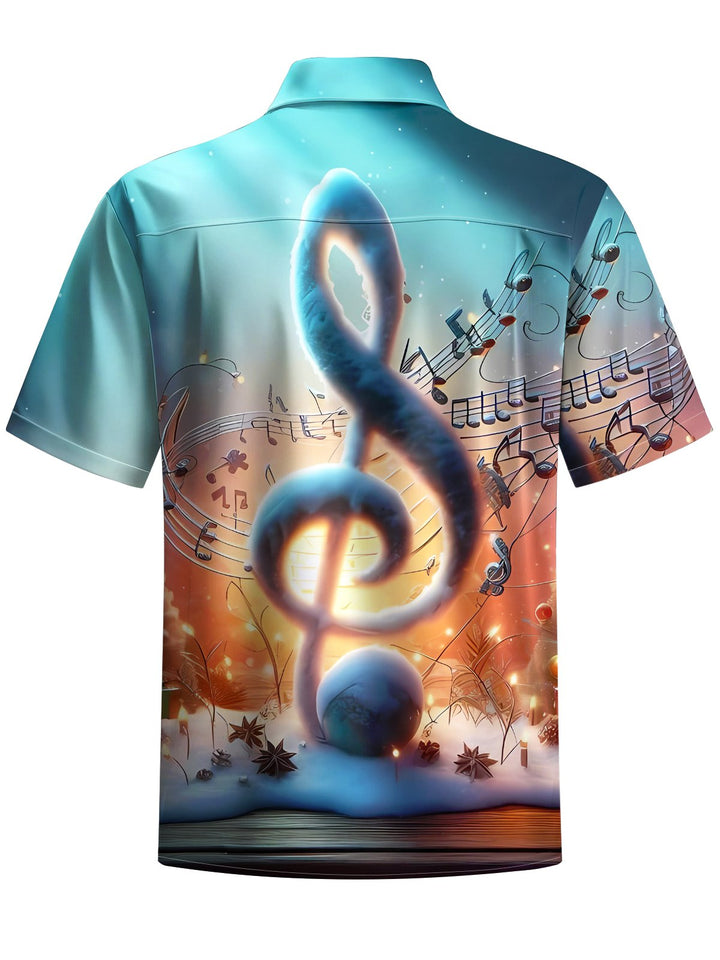 Alohadaddy® Vintage Musical Notes Print Art Pocket Stretch Men&