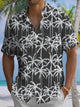 Alohadaddy® Hawaii Palm Tree Art Print Chest Pocket Moisture Wicking Mens Short Sleeve Shirt Big & Tall