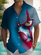 Alohadaddy® Casual Joker Art Print Chest Pocket Men's Short Sleeve Shirt Big & Tall