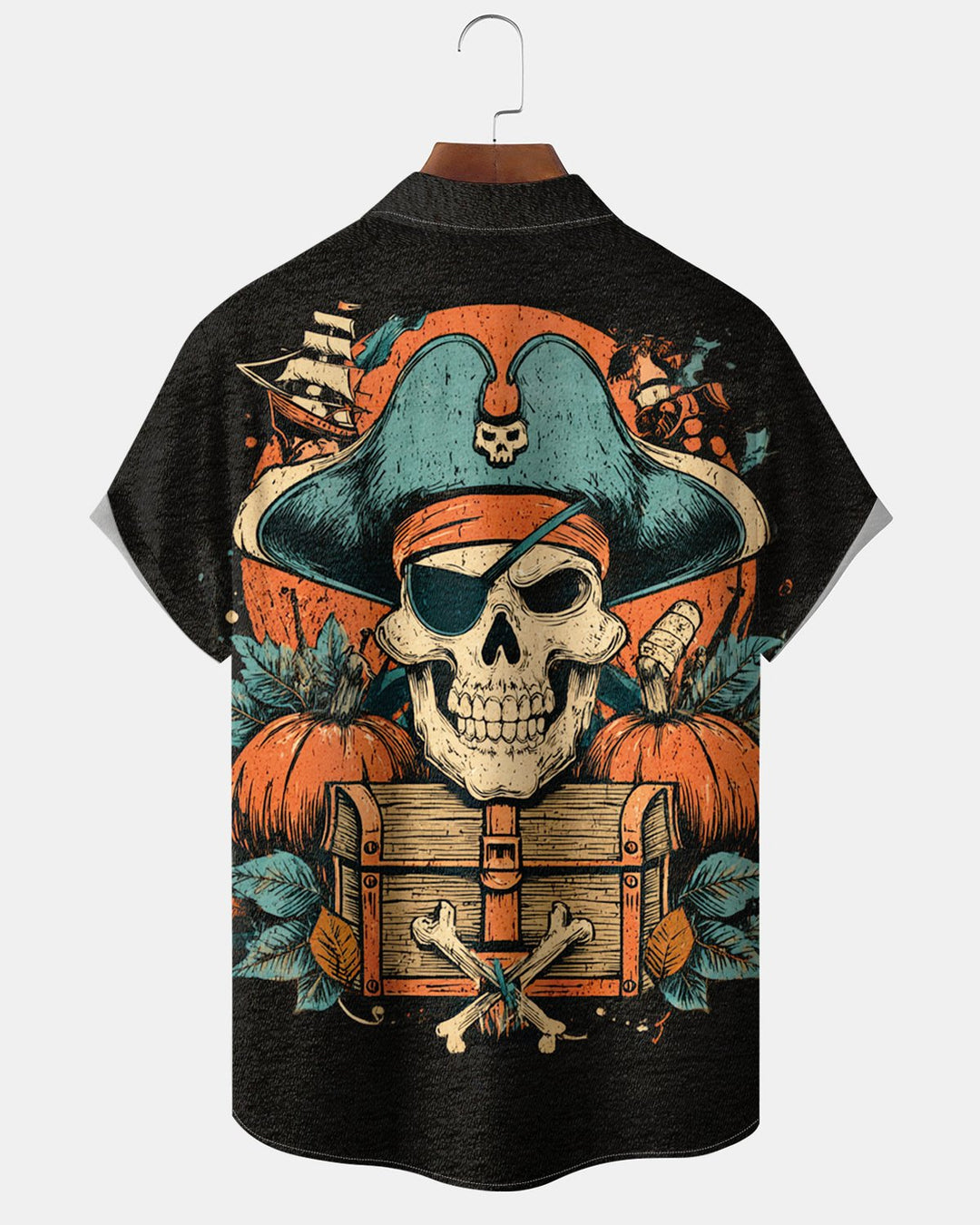 Alohadaddy® Halloween Skull Pirate Print Men&