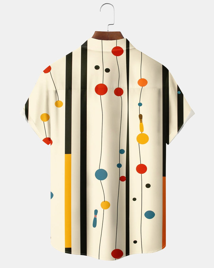 Alohadaddy® Casual Colorful Polka Dot Striped Print Men&
