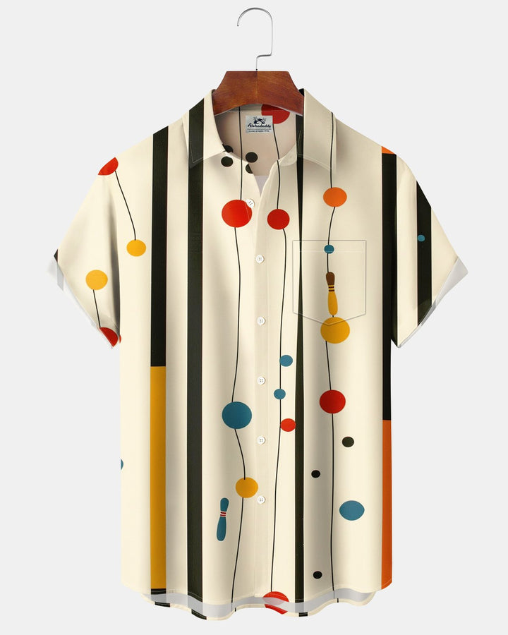 Alohadaddy® Casual Colorful Polka Dot Striped Print Men&