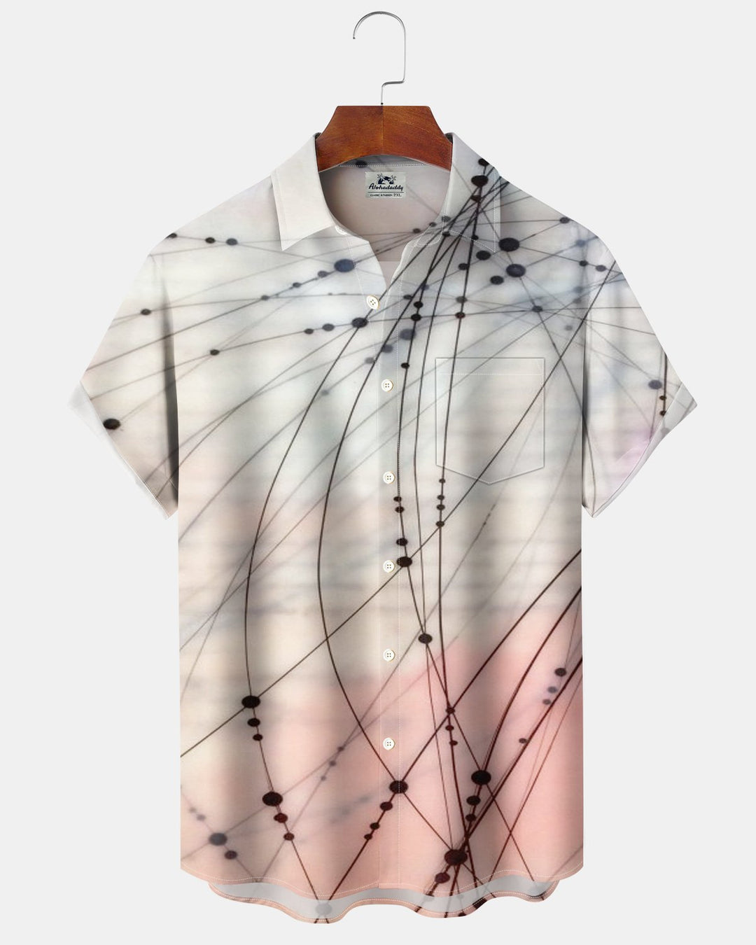Alohadaddy® Casual Abstract Art Striped Print Men&